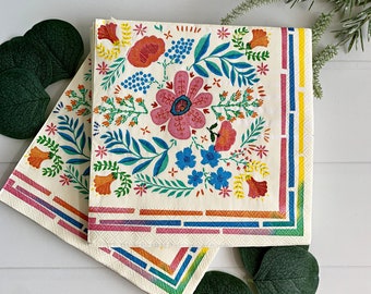 Boho Fiesta Napkins | Set of 20 Luncheon Sized Napkins