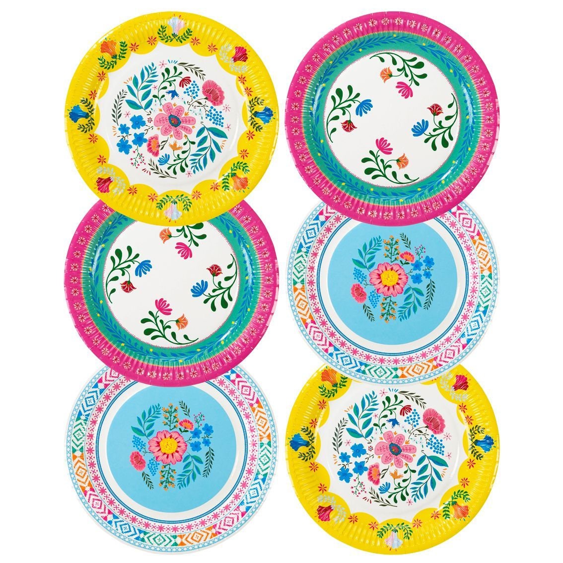 Mexican Themed Fiesta Party Supplies,161pcs Mexican Party Paper Tableware  Set Includes Mexican Fiesta Plates Cups Napkins Tablecloth and Banner etc