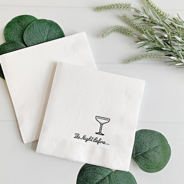 Servilletas elegantes para la cena de ensayo, en blanco y negro, juego de 16