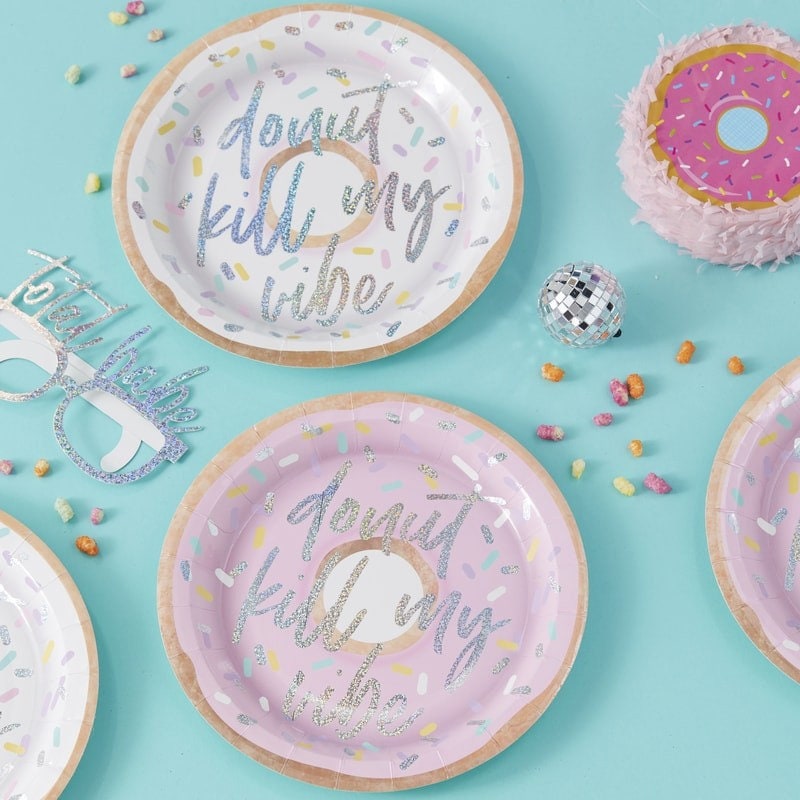 Donut Kill My Vibe Party Paper Plates