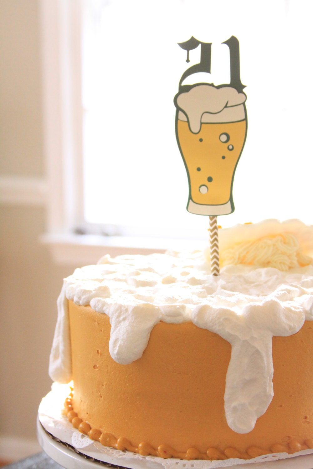 21st birthday cake topper beer topper 21st for him 21 cake topper