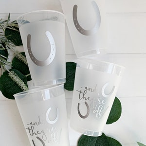 Kentucky Derby Frosted Party Cups Silver image 1