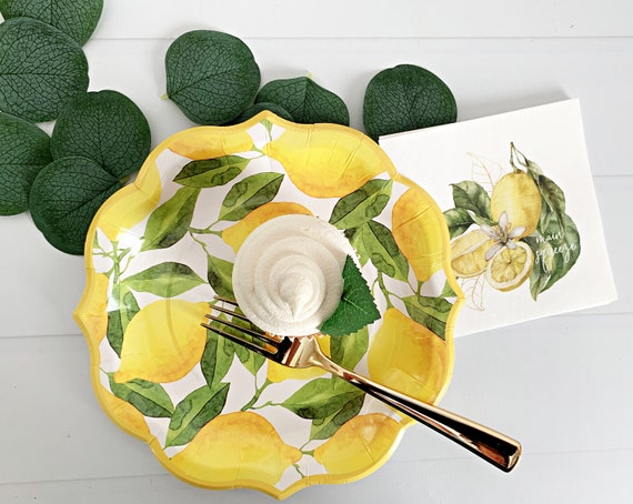 Lemon Party Dessert Plates Il_570xn