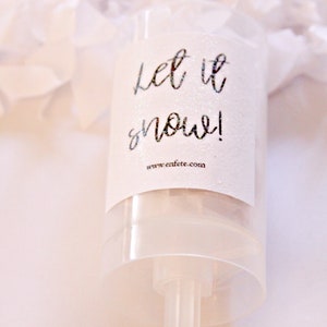 Let It Snow Confetti Poppers, Winter Wedding Send Off, Stocking Stuffers for Kids image 6