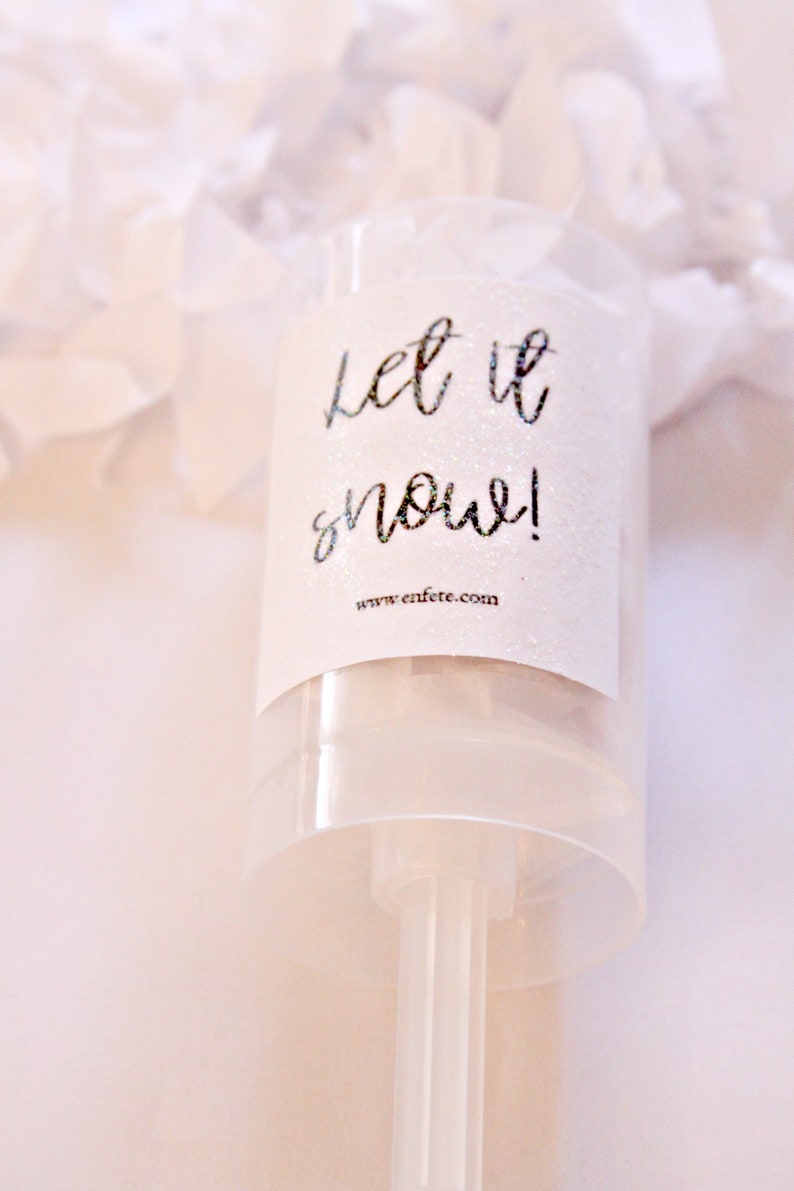 Let It Snow Confetti Poppers, Winter Wedding Send Off, Stocking Stuffers for Kids image 6