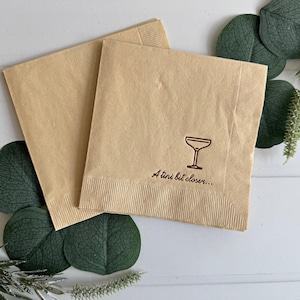 Tini Bit Closer Martini Bachelorette Napkins - Bronze Foil, Set of 16