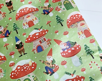 Mushroom Gnome Christmas Tissue Paper