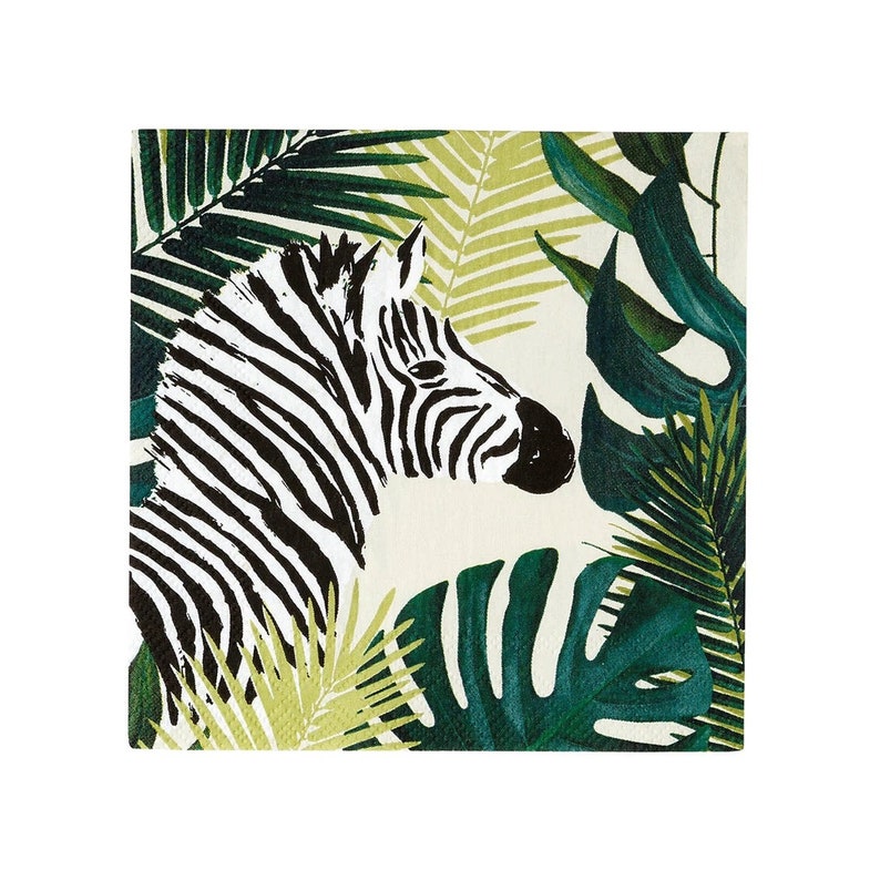 Safari Zebra Napkins Etsy