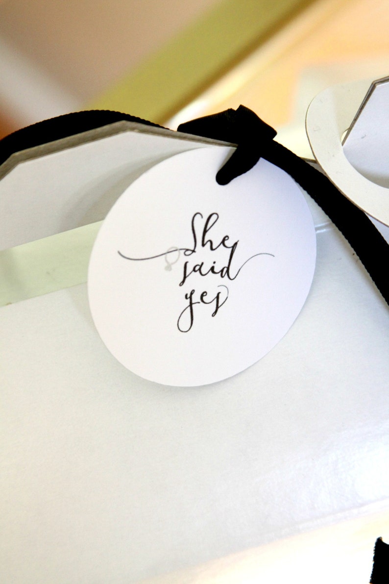 She Said Yes Bridal Shower Favor Tags image 3