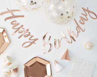 Birthday Party Set - Rose Gold