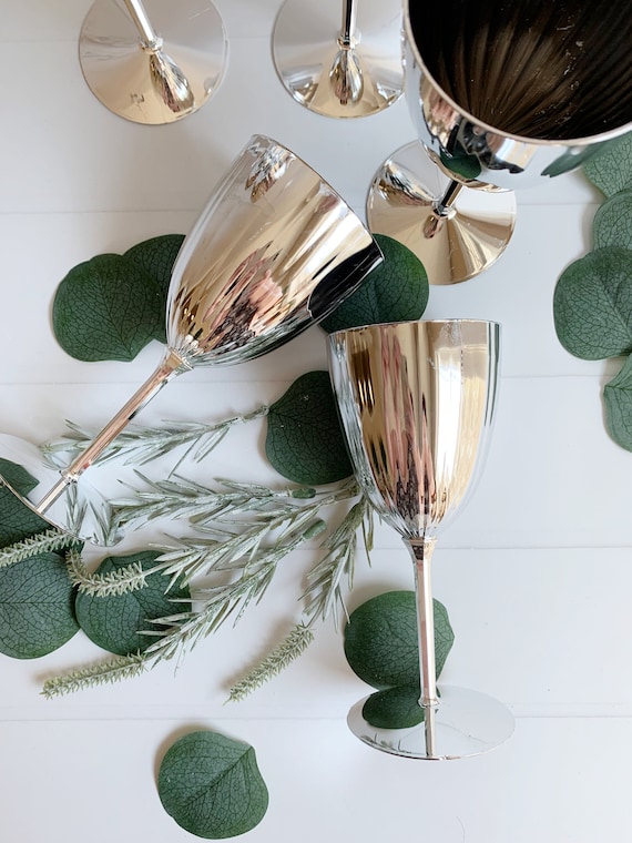 Silver Wine Goblets by EnFete Catch My Party