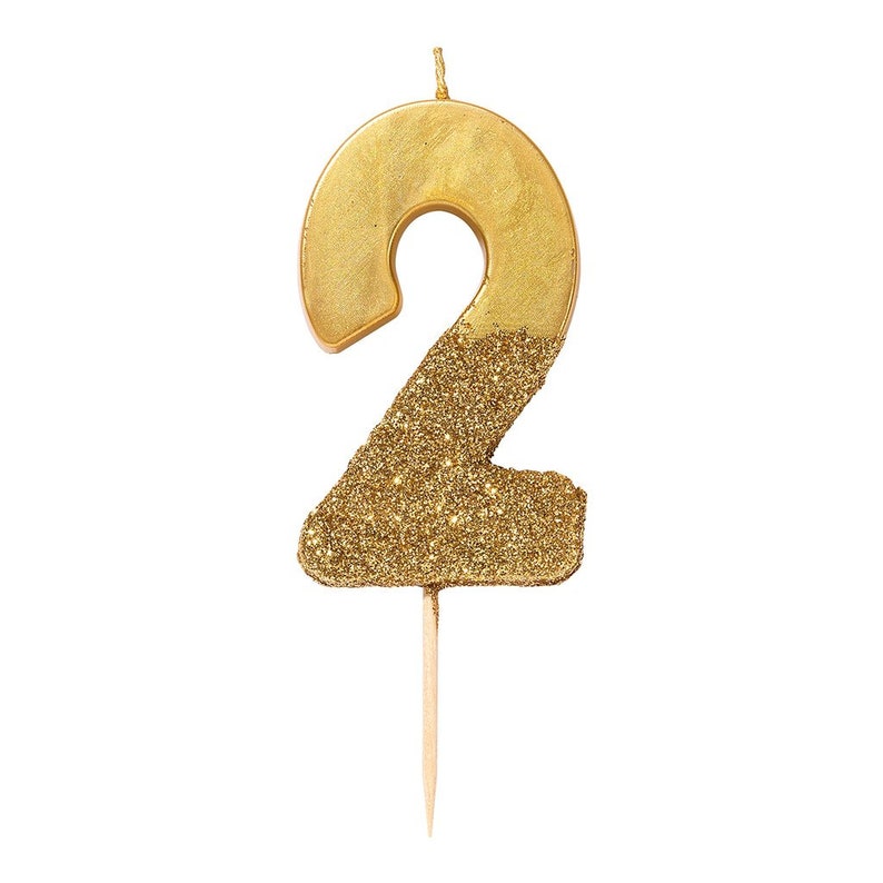 Gold Number Birthday Candles Etsy