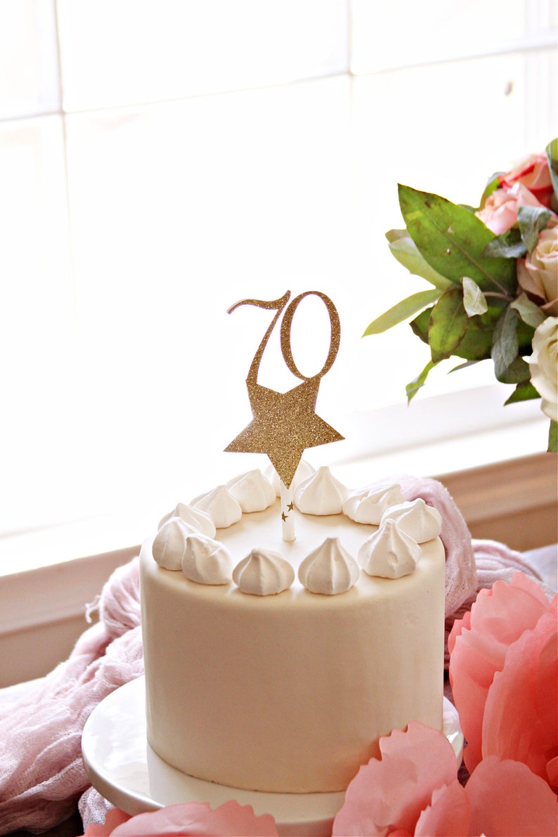 70th Birthday Cake Topper Star