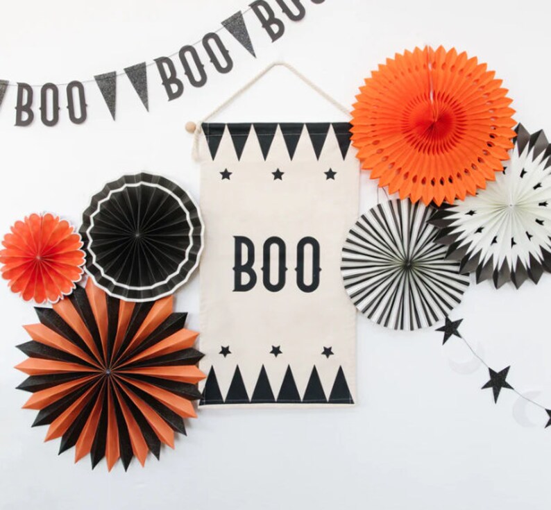 Boo Halloween Banner for You Party Decorations & Holiday Decor Etsy