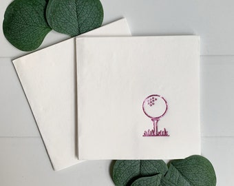Ladies Golf Tee Cocktail Napkins - Pink Preppy Masters Party Decor
