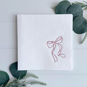 Pink Bow Luncheon Napkins - For Baby Showers, Bridal Showers, and Birthday Parties