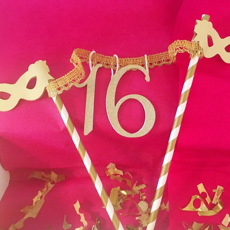 Masquerade Cake Topper Mask Engagement Party Decorations Etsy