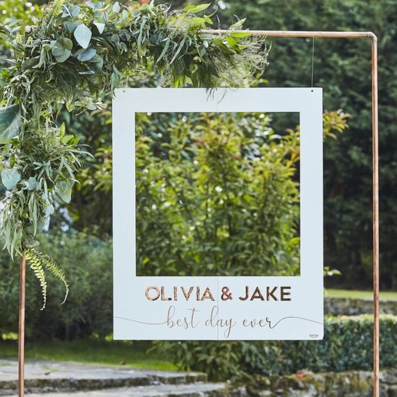 Giant Wedding Polaroid Frame Photo Prop - Copper Il_570xn