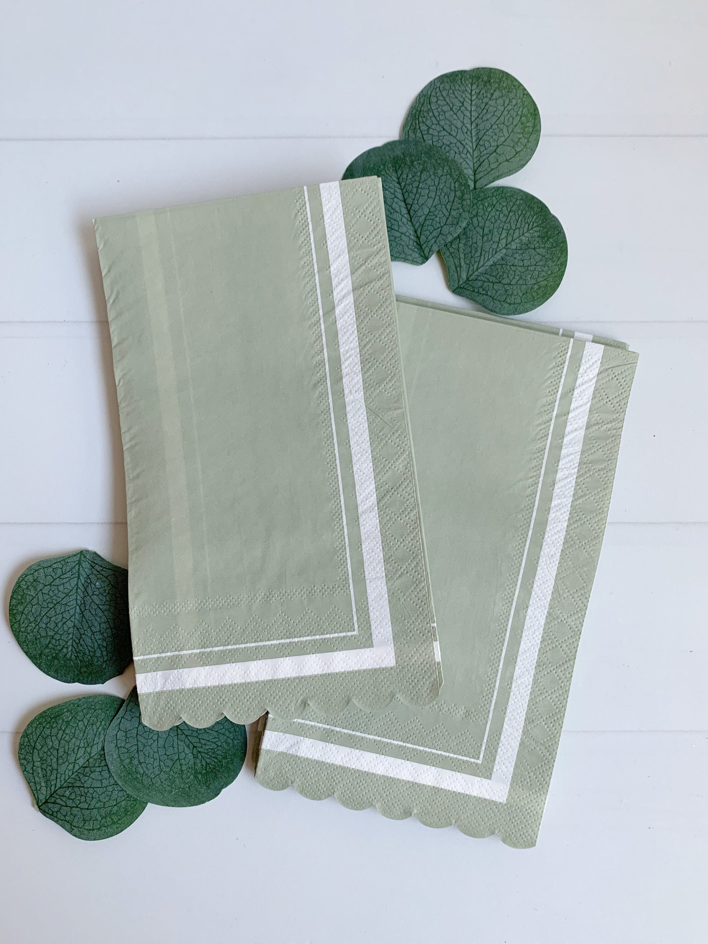 Chinoiserie Mint Green Square Embroidered Pagoda Motif Cloth Dinner Napkins  - 5