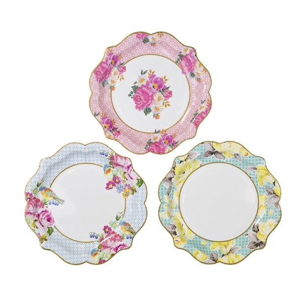Tea Party Luncheon or Salad Plates - 8 Inch