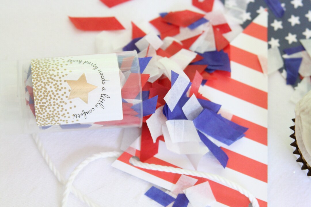Red White and Blue Confetti Poppers Etsy