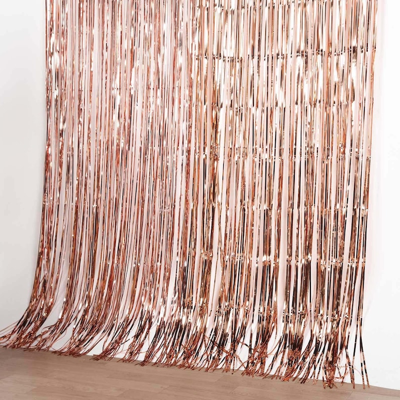 Rose Gold Fringe Photo Booth Backdrop Etsy
