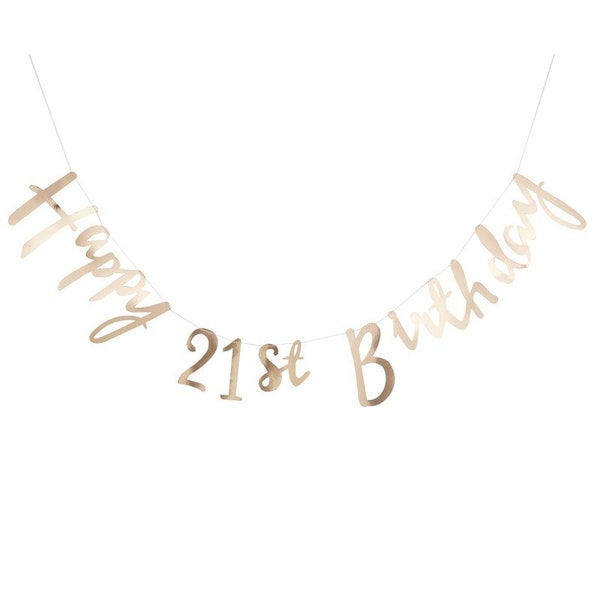 21st Birthday Banner - Gold