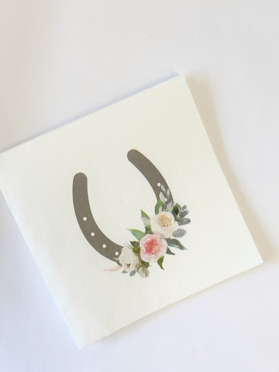 Kentucky Derby Cocktail Napkins Pink and Ivory Etsy