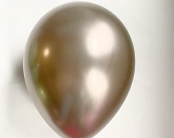 Champagne Gold Chrome Balloons Set of 5