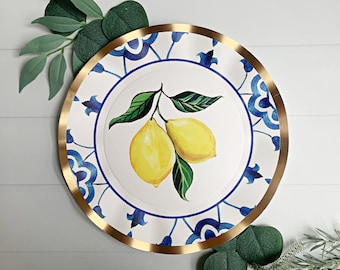 Amalfi Coast Lemon Dinner Plates