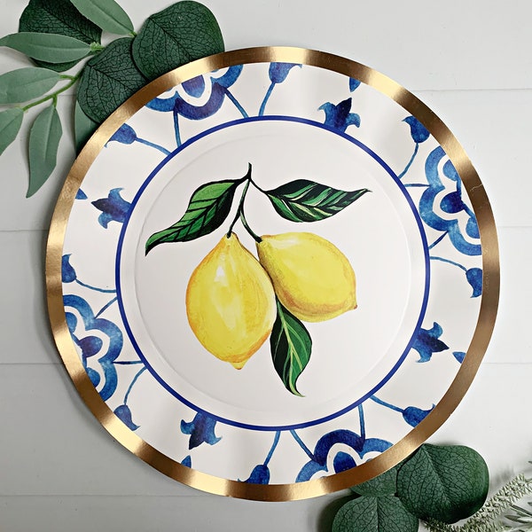 Amalfi Coast Lemon Dinner Plates