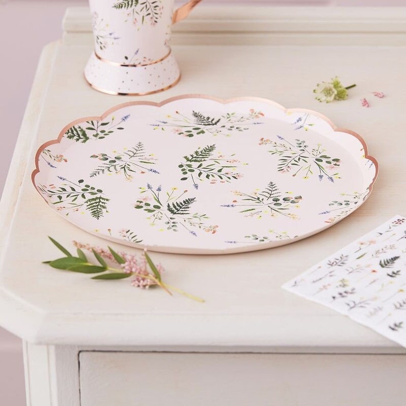 Botanical Happy Birthday Tea Party Napkins