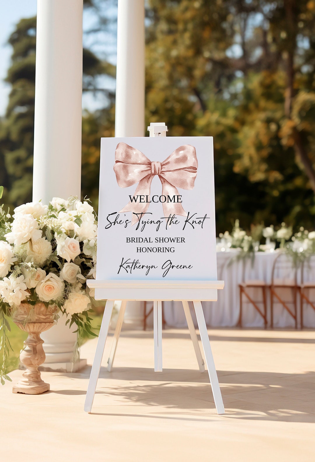 She's Tying the Knot Welcome Sign - Poster Sized - Etsy