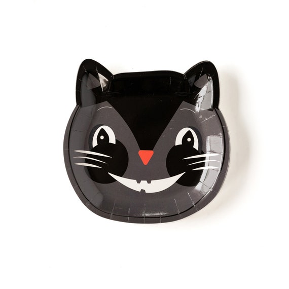 Black Cat Halloween Paper Plates Il_570xn