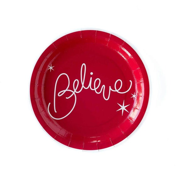 Believe Christmas Plates Il_570xn