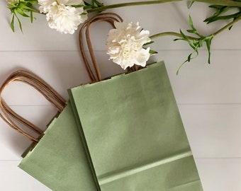 Sage Green Favor Bags - Small