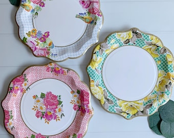 Tea Party Luncheon or Salad Plates - 8 Inch