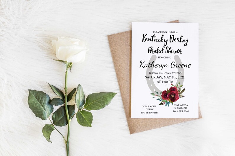 Kentucky Derby Bridal Shower Invitation image 1