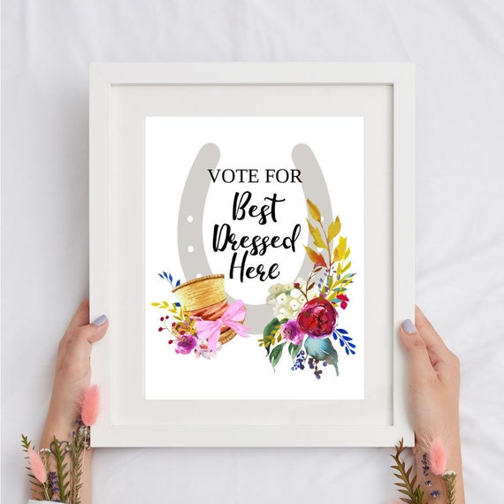Best Dressed Sign and Voting Cards Downloadable File Only Etsy
