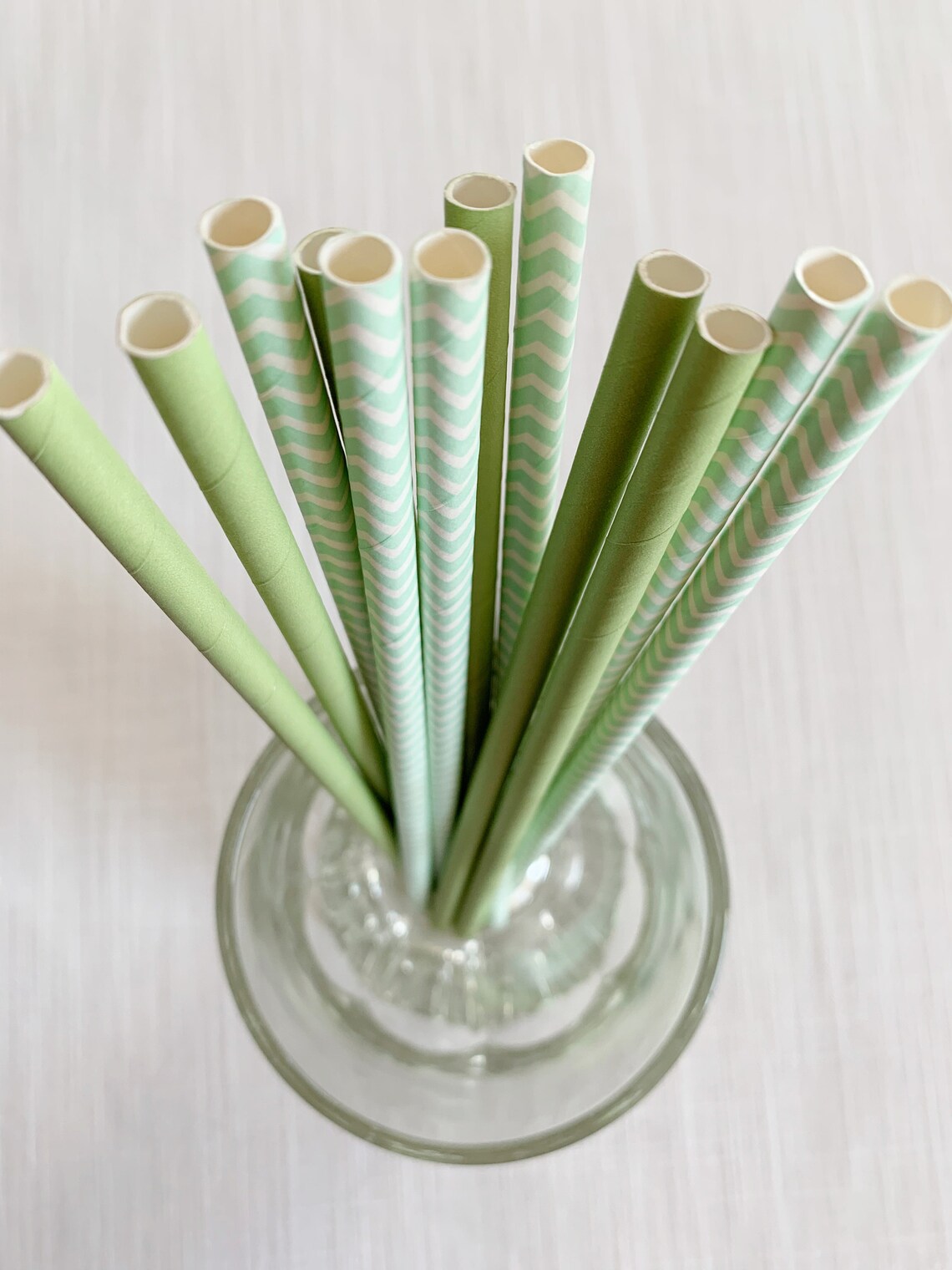 Sage Green and Mint Straws Etsy