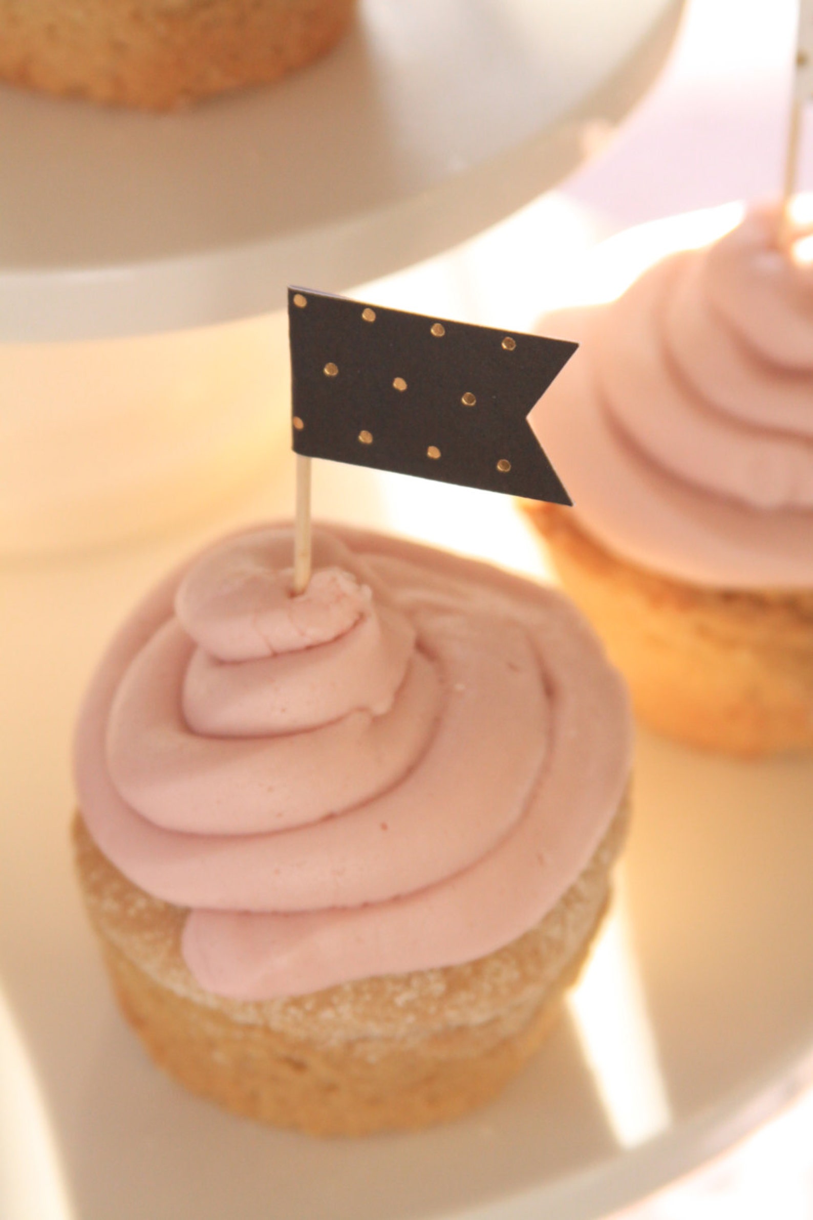 Great Gatsby Party Cupcake Toppers Gold White and Black - Etsy