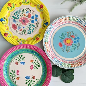 Boho Fiesta Paper Plates- Medium
