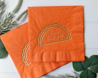 Taco 'bout  40 Luncheon Napkins - Orange