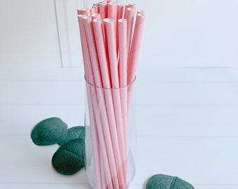 Love Shack Fancy Pink Paper Straws - Pink Bow Party Decor