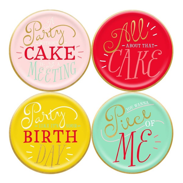 Birthday Party Cake Plates