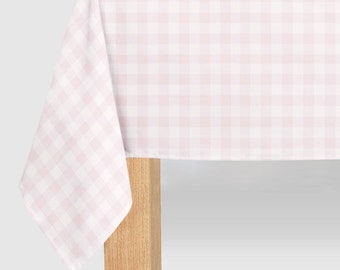 Pink Gingham Paper Tablecover