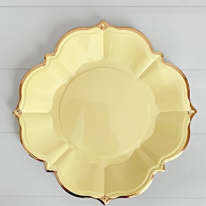 Yellow Luncheon Plates | Set of 8 Paper Party Plates