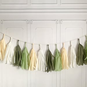 Sage Green Tassel Garland