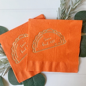 Taco &#39;bout 40 Cocktail Napkins - Orange