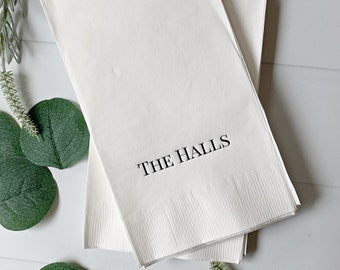 Personalized Dinner Napkins | Guest Towels